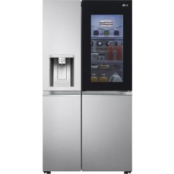 LG kylskåp med instaview, vatten/is, 635L, grå