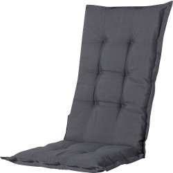Panama Stolsdyna med låg rygg 105x50 cm, Mörkgrå