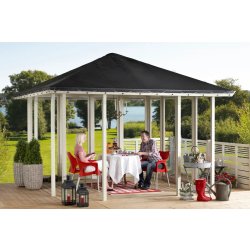 Plus Pavillon 2, 2 lukkede sider, sort tag