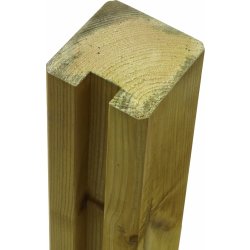 Plus Profilstolpe 1 spor, natur, 9x9x268 cm.