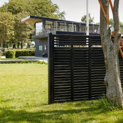 Plus Decora Træhegn, sort, 180x180 cm.