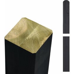 Plus Omlimet Stolpe, sort, 9x9x98 cm.