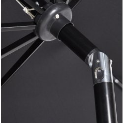 Felix parasol m/krank, tilt, solar LED, Ø3m, sort