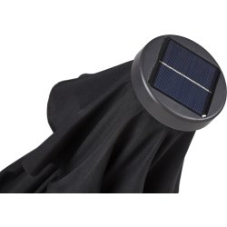 Felix parasol m/krank, tilt, solar LED, Ø3m, sort