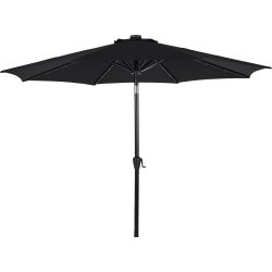 Felix parasol m/krank, tilt, solar LED, Ø3m, sort