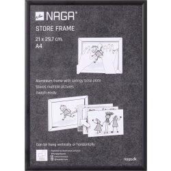 NAGA Ramme til tegninger, A4, sort