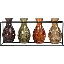 Vaser i Stativ  H14,5 x B24,5 cm, glas