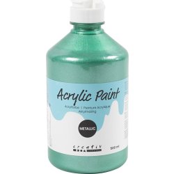 Akrylmaling | 500ml | Metallic | Grøn