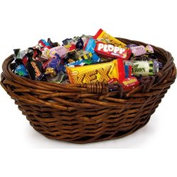 Presentkorg med inslaget godis, 1,5 kg