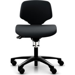 Kontorsstol RH Activ 202 Låg rygg Bred sits Svart