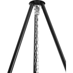 Dangrill tripod bålsted med bålfad og rist, sort