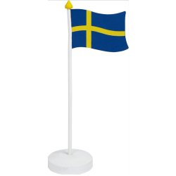 Bordflag, træ, Svensk flag, 30 cm, 1 stk.