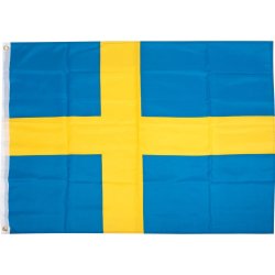 Flag, Svensk flag, tekstil, 90x150 cm.