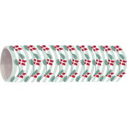 Serpentiner, DK flag med blade, 2 ruller