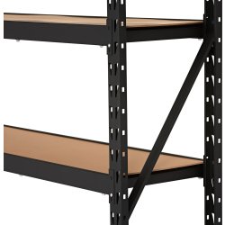 Stålreol m. 4 hylder, 600 kg, 180x180x45 cm