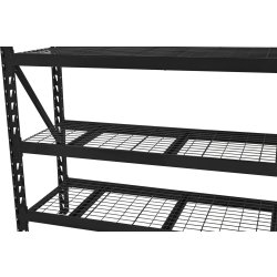 Stålreol m. 4 gitterhylder, 800 kg, 183x196x61 cm