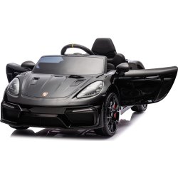 Elbil Porsche Spyder 718 RS børnebil, sort