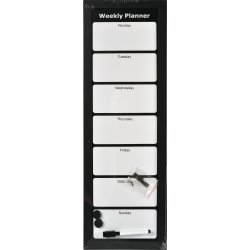 Office Whiteboard, veckotavla, 20x60 cm, engelsk