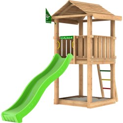 Jungle Gym House 2.1 Lektorn med grön rutschkana