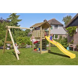 Jungle Gym Cottage 2.1 legetårn m/gynger & rutsjeb