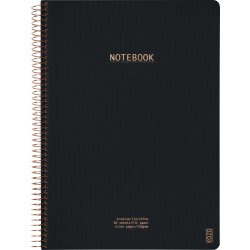 Kozo Premium Anteckningsbok A4 | Linjerad | Svart