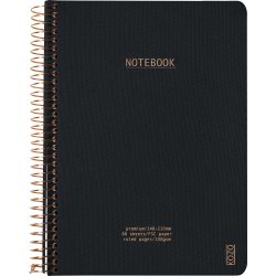 Kozo Premium Anteckningsbok A5 | Linjerad | Svart