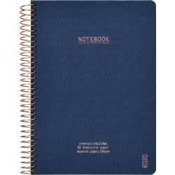Kozo Premium Anteckningsbok | A5 | Rutat | Marin