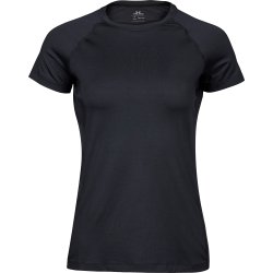 Tee Jays CoolDry Tee Dam, Svart, Stl. XL