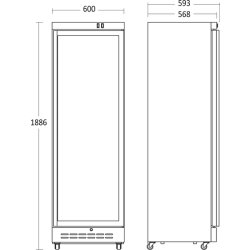 DEMO Scandomestic DC389BD - Displaykøleskab