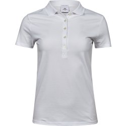 Tee Jays Luxury Stretch dampolo, vit, Stl. 3XL