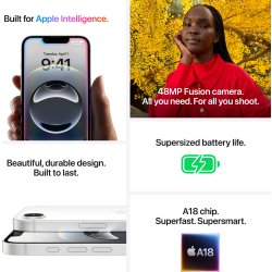 Apple iPhone 16e, 128GB, sort