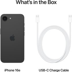 Apple iPhone 16e, 128GB, sort