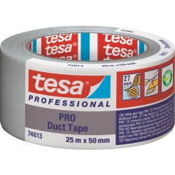 tesa Pro Lærredstape, 50mm x 25m, grå