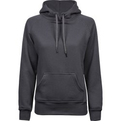 Tee Jays Hooded Sweatshirt, Dam,, Mörkgrå, Stl. M