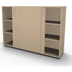 Jive+ Skydedørsskab m/6 rum m/lås birk finer B160