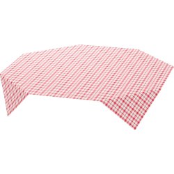 Dunicel bordsduk, 84x84cm, röd/vit rutig, 20 st