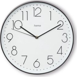 Hama Väggklocka Corsica Svart/Vit 30 cm