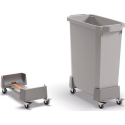 Durabin Affaldsvogn 60 L, Grå