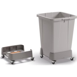 Durabin Affaldsvogn 90 L, Grå