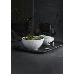Pillivuyt Plissé-skål 60 cl, Ø 15 cm, vit
