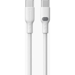 Powertrend USB-C - USB-C-laddningskabel 2m, vit