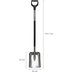 Fiskars Ergonomic Skovl, grå, 131,7 cm.