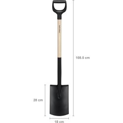 Fiskars Solid Spade, stål/træ, 108,5 cm.
