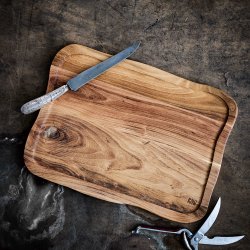 Aida RAW skärbräda m/saftrännor, teak