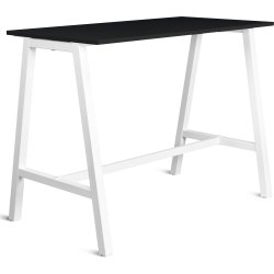 Talk Högbord, vit ram/svart laminat, 140x70 cm