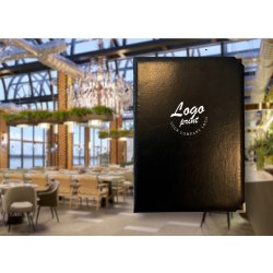 Deluxe Menuomslag | A4 | Eget tryk | Sort