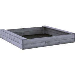NORDIC PLAY Sandkasse, 120 x 120 cm, grå