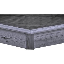 NORDIC PLAY Sandkasse, 6-kantet, grå