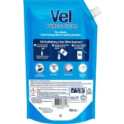 Vel Opvaskemiddel Refill, Pure & Clear, 900 ml