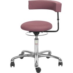 Saturn stol, Rosa, tyg, 45-58 cm, alu